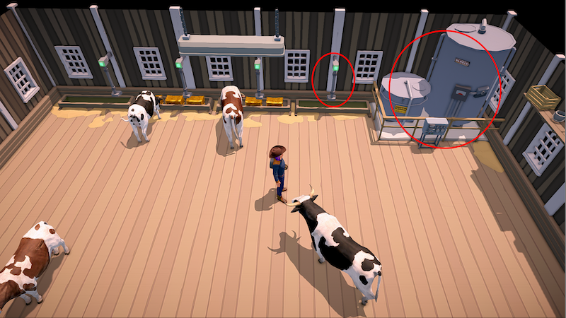 The Ranchers barn interior and automation systems